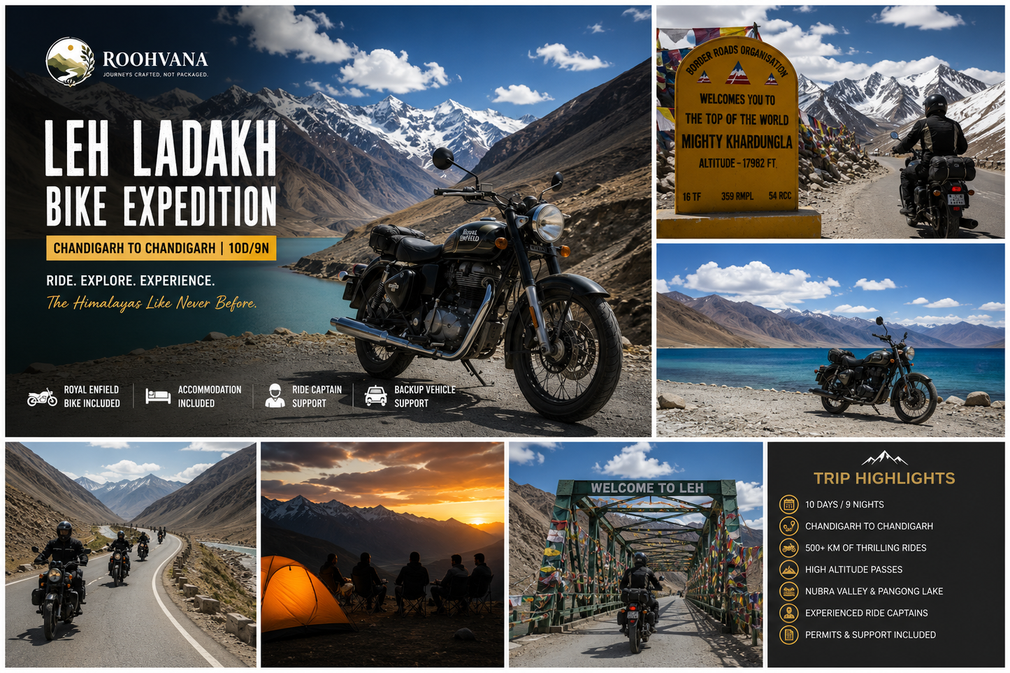 Roohvana Leh Ladakh Bike Expedition | Chandigarh to Chandigarh | 10D/9N