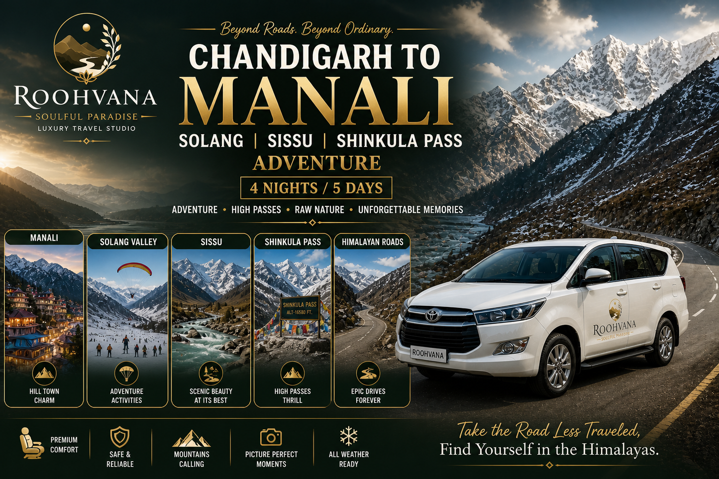 MANALI – SOLANG – SISSU – SHINKULA PASS ADVENTURE (4N/5D)