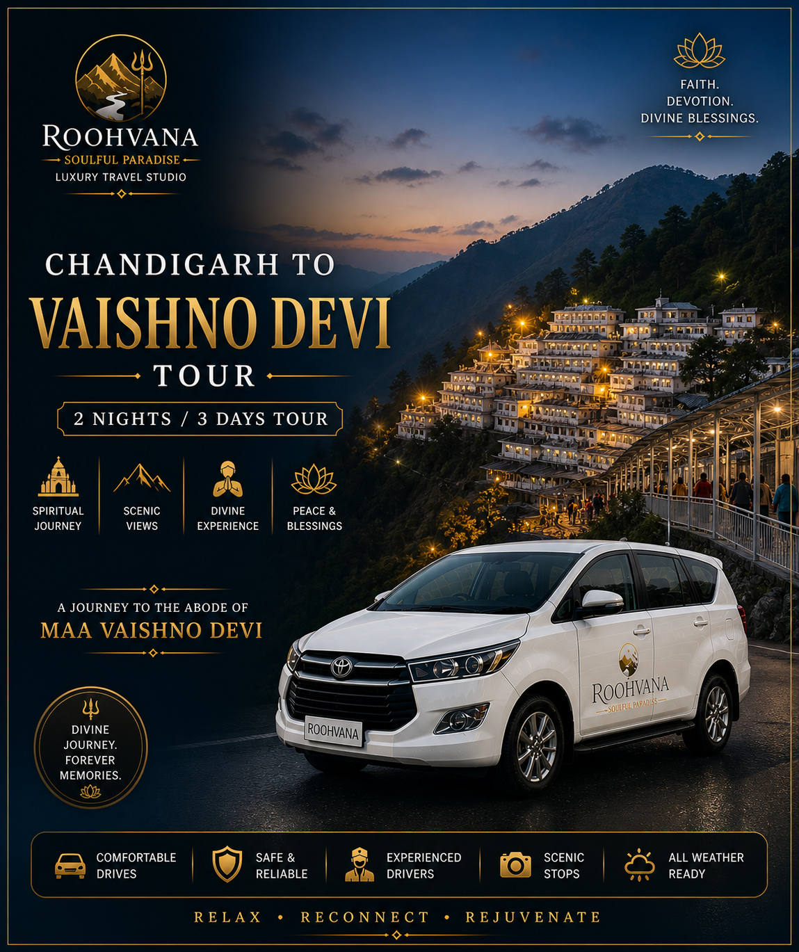 CHANDIGARH – VAISHNO DEVI TOUR (2N/3D)