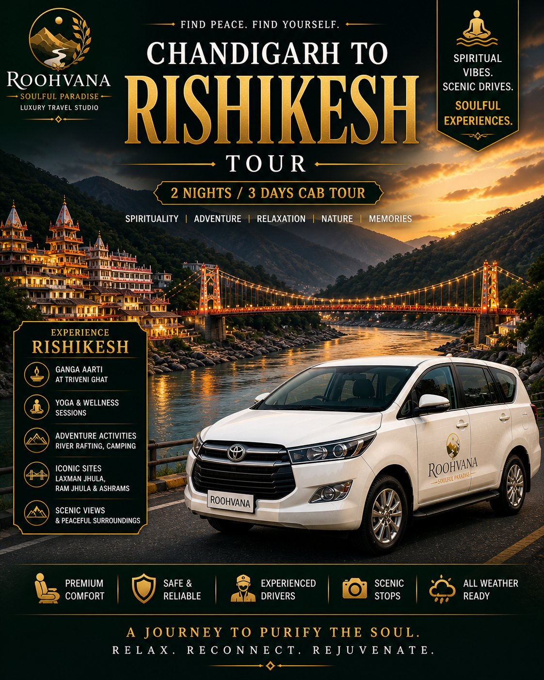 CHANDIGARH – RISHIKESH TOUR (2N/3D)