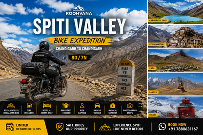 Roohvana Spiti Valley Bike Expedition | Chandigarh to Chandigarh | 8D/7N