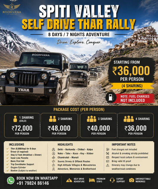 Spiti Valley Self Drive Thar Rally | 8D/7N