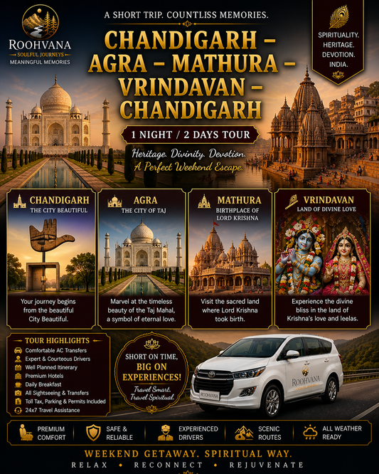 CHANDIGARH – AGRA – MATHURA – VRINDAVAN – CHANDIGARH (1N/2D)