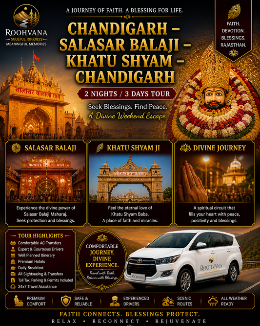 CHANDIGARH – SALASAR BALAJI – KHATU SHYAM – CHANDIGARH (2N/3D)