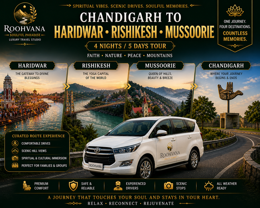 CHANDIGARH  – HARIDWAR – RISHIKESH – MUSSOORIE TOUR (4N/5D)