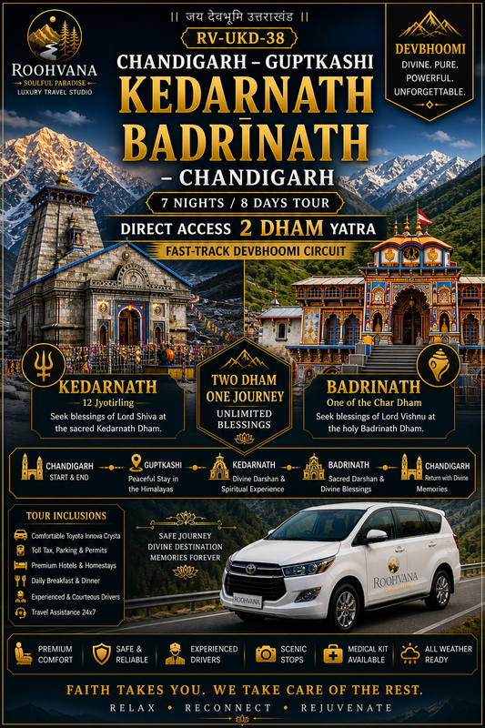 CHANDIGARH – GUPTKASHI – KEDARNATH – BADRINATH(7N/8D)