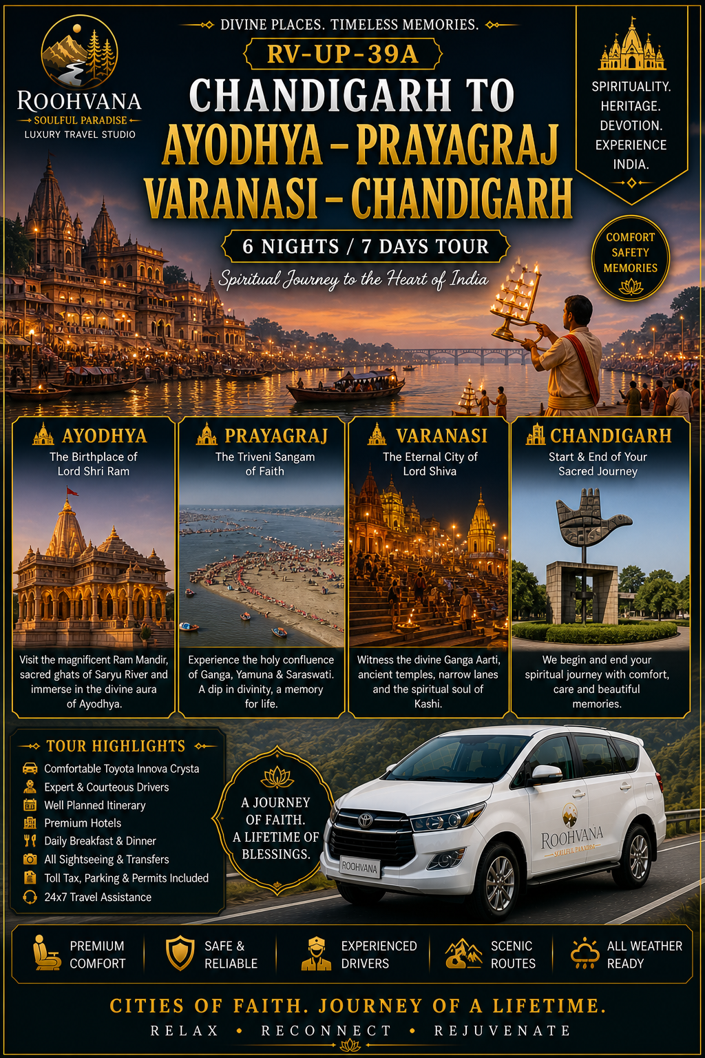CHANDIGARH – AYODHYA – PRAYAGRAJ – VARANASI – CHANDIGARH (6N/7D)
